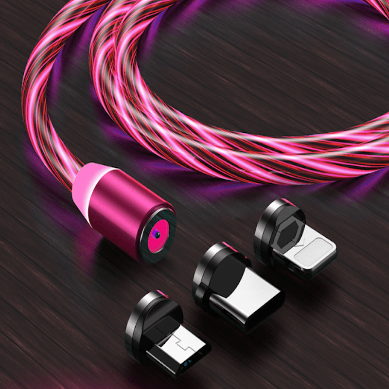 USB LED Glow Flowing Cable De Carga