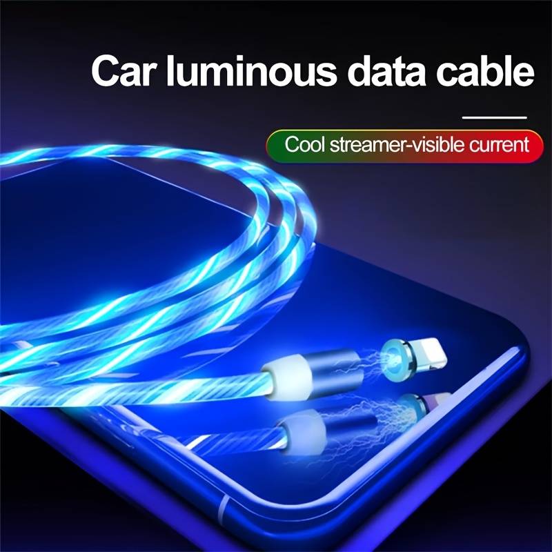 USB LED Glow Flowing Cable De Carga