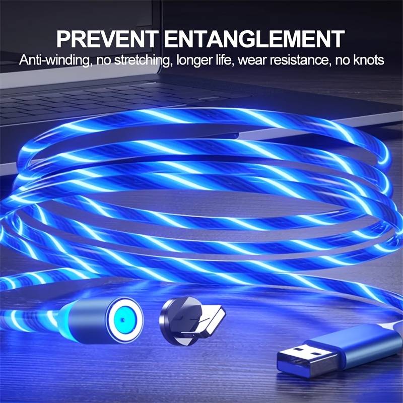 USB LED Glow Flowing Cable De Carga