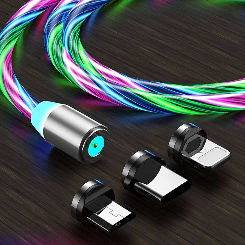 USB LED Glow Flowing Cable De Carga