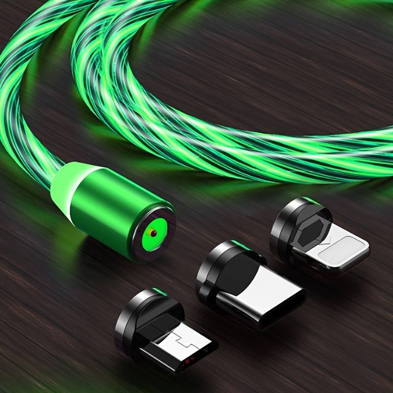 USB LED Glow Flowing Cable De Carga